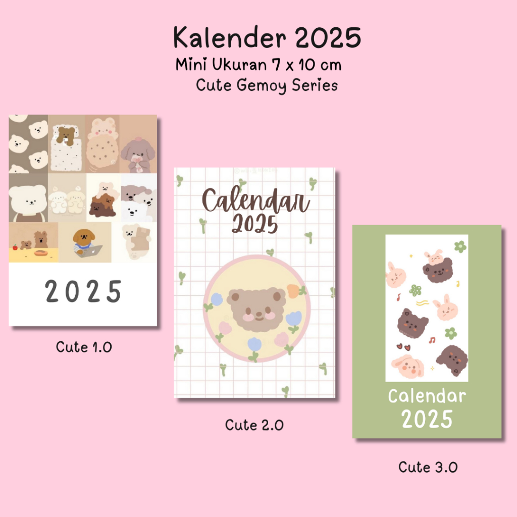 

Desk Calendar | Kalender Meja A6 Estetik/ Aesthetic 2025 - Gemoy Series