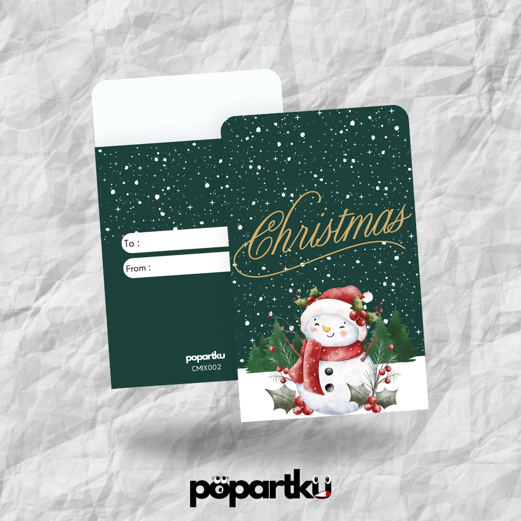 

Amplop Natal Premium Design Snowman / Christmas Envelope Isi 6 pcs - CMIX002