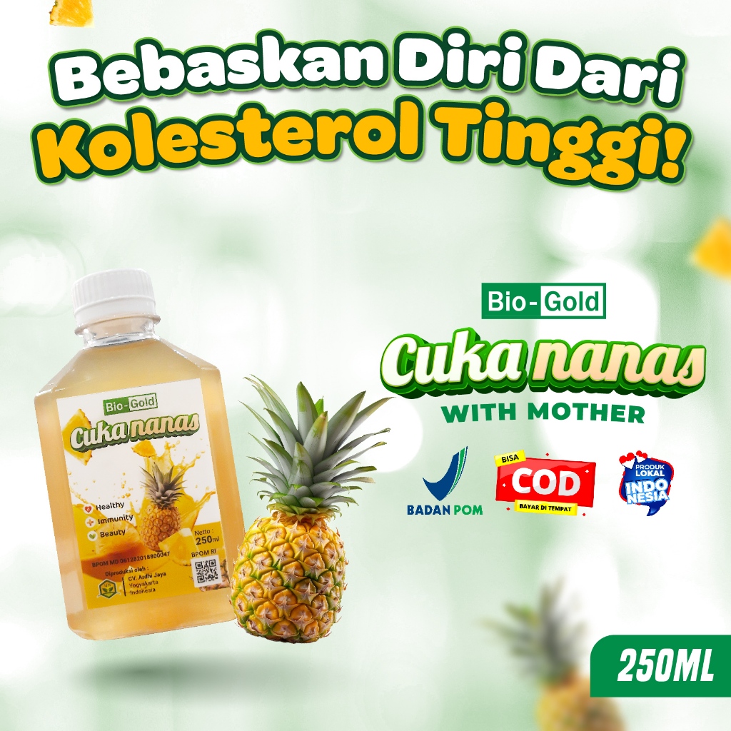 

Bio Gold - Cuka Nanas 250 ml Fermentasi Organik With Mother Bantu Menstabilkan Gula Darah Diabetes