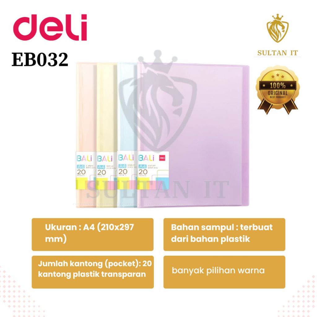 

Deli EB032 Stylish Display Book A4-20P Original