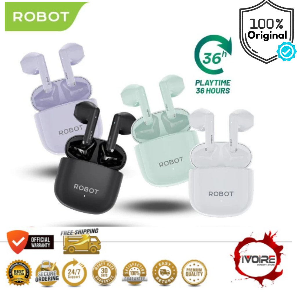 Robot Hf Bluetooth Wireless Earphone Airbuds TWS T60 Original