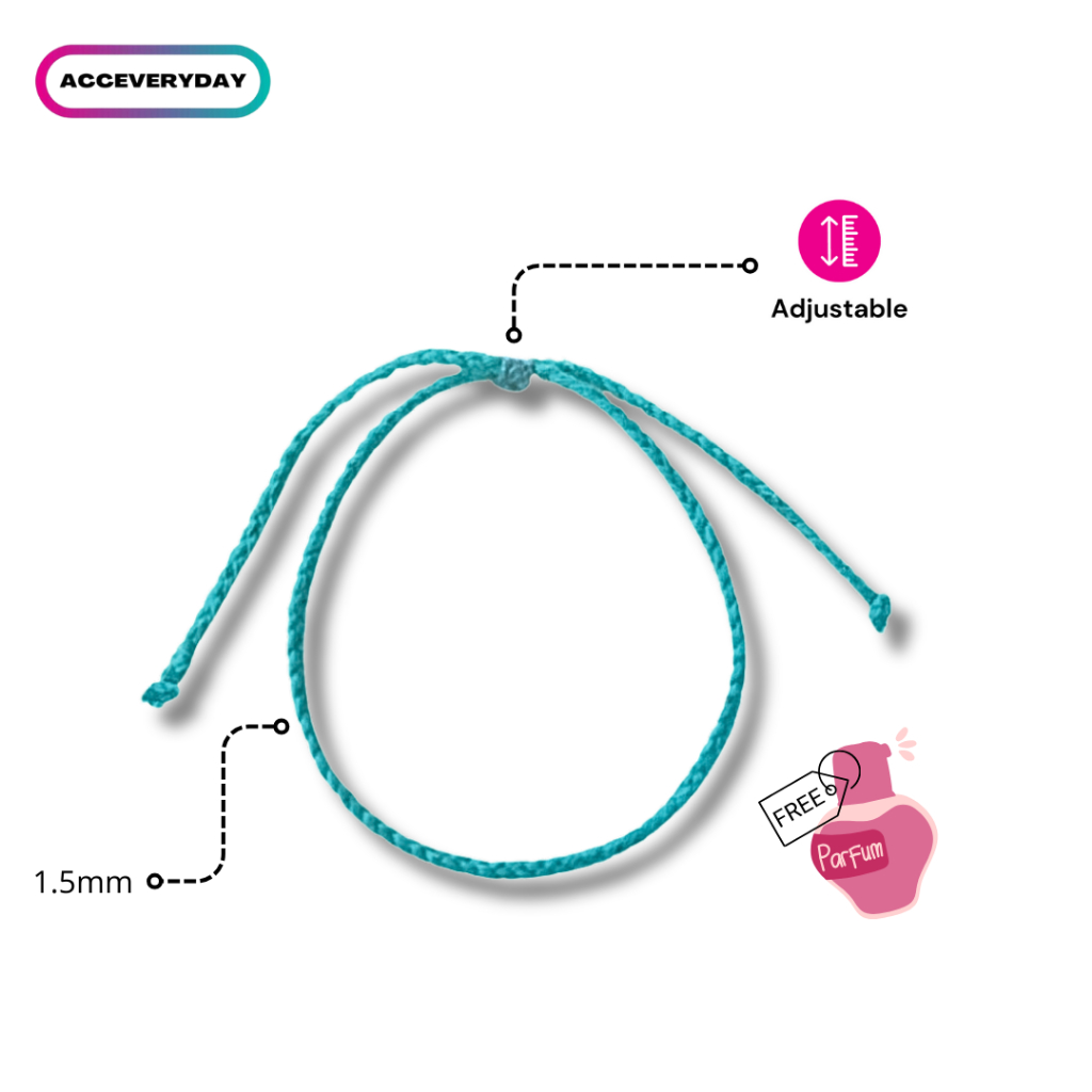GELANG TANGAN TALI SIMPEL POLOS TIPIS TOSCA MUDA