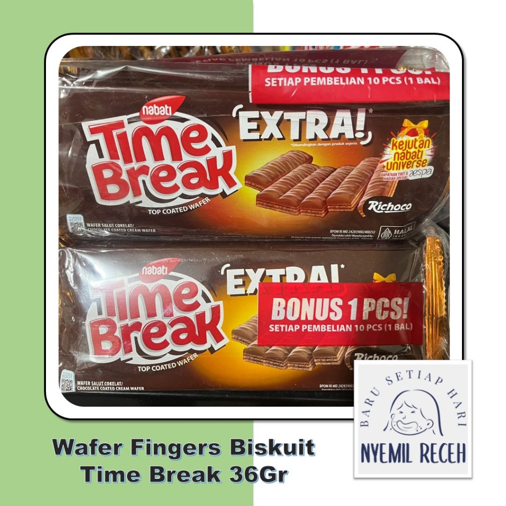 

Wafer Fingers Biskuit Time Break 16Gr dan 36Gr