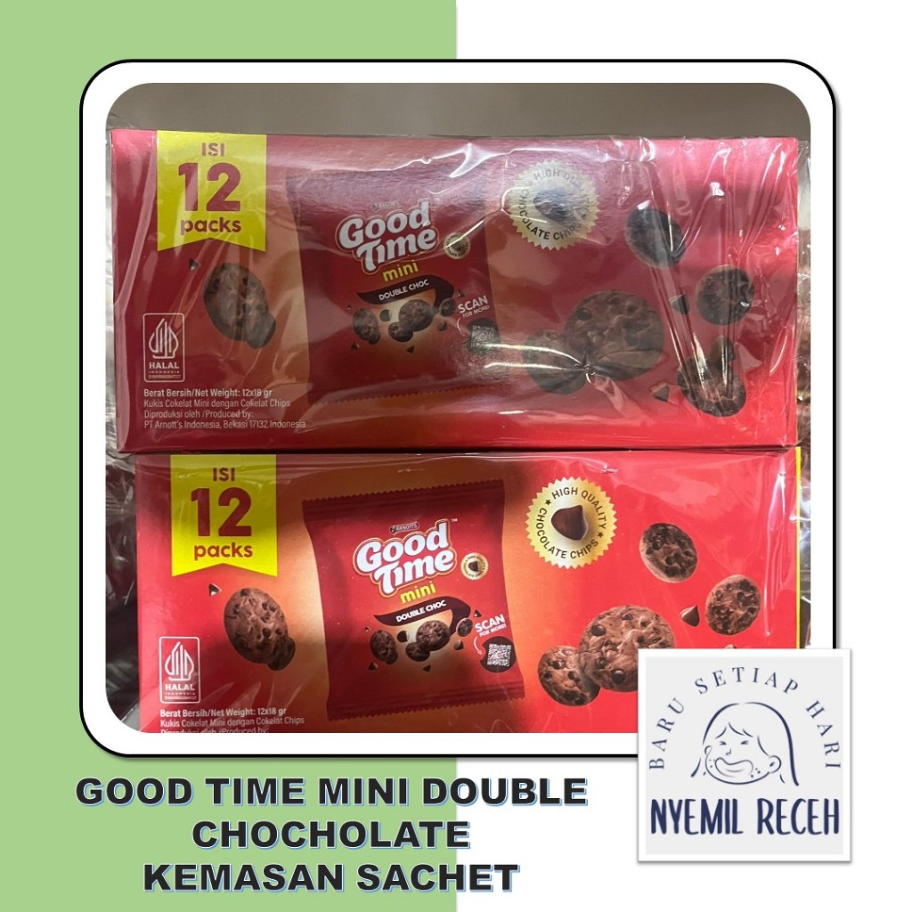 

Good Time Mini Double Choc Kemasan Sachet 12X18Gr