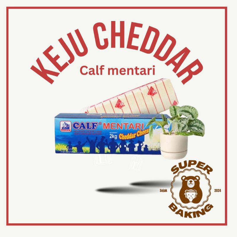 

Keju Cheddar Calf Mentari 2kg Murah