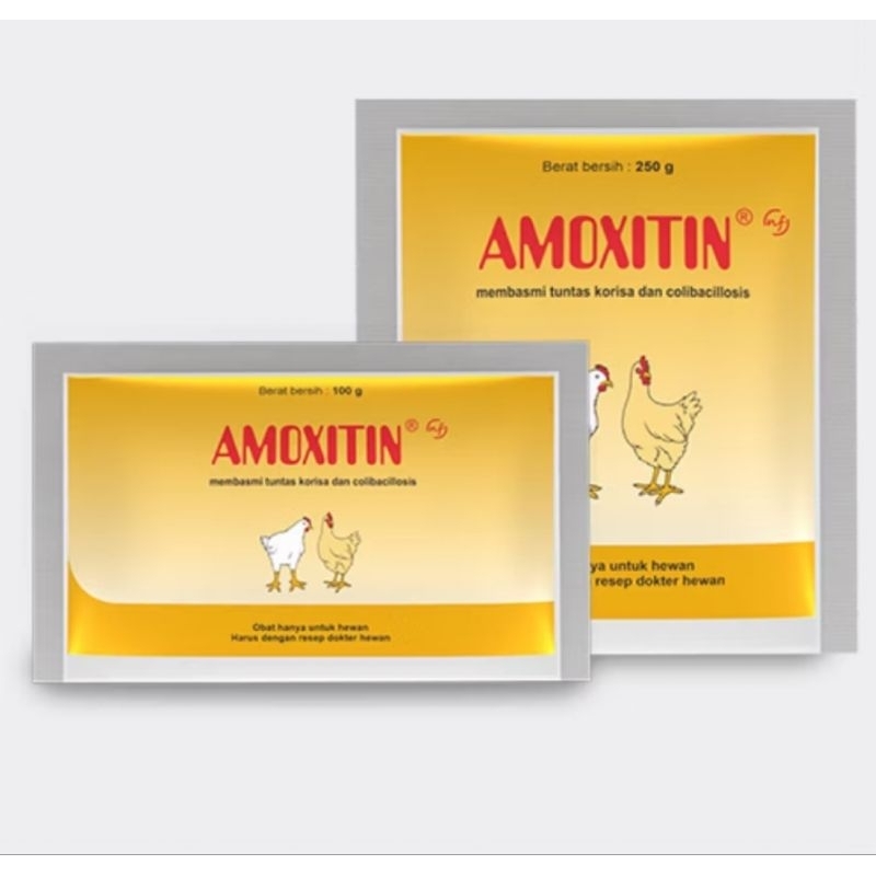 AMOXITIN 250 GRAM / ANTIBIOTIK UNGGAS / PRODUK MEDION ORIGINAL