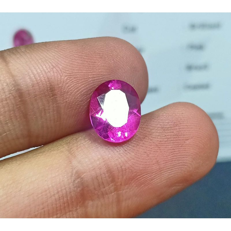 BATU PERMATA PINK TOPAZ ASLI NATURAL BERSERTIFIKAT LAB