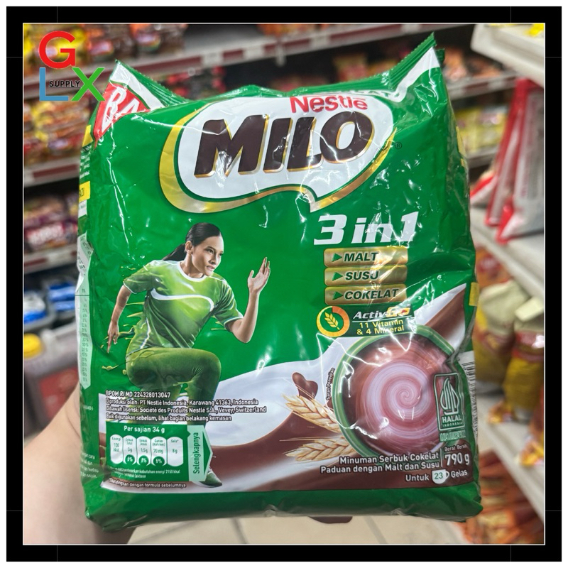 

GLX SUPPLY | MILO 3in1 CHOCO MALT SUSU COKLAT BUBUK 790gr