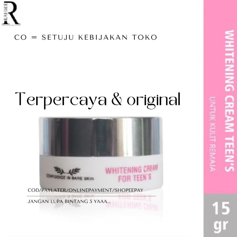 Rahmie Clinic Health & Beauty Center Whitening Night Cream for Teens Untuk Kulit Remaja Normal.