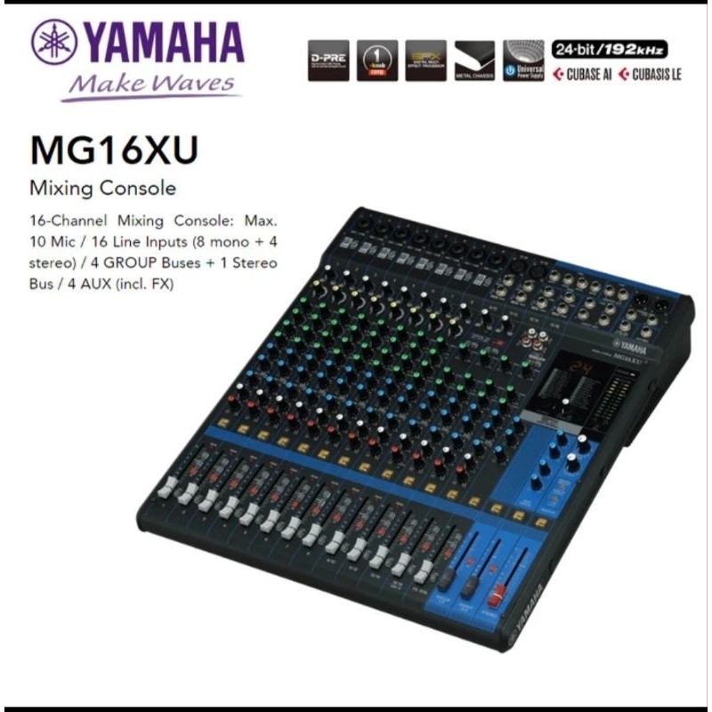 MIXER  YAMAHA MG16XU 16 CHANNEL ORIGINAL