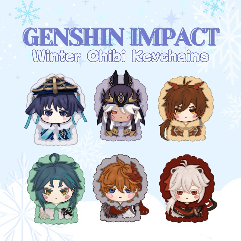 GENSHIN IMPACT KEYCHAINS (Scaramouche/Wanderer,Xiao,Kazuha,Zhongli,Cyno,Tartaglia/Childe)