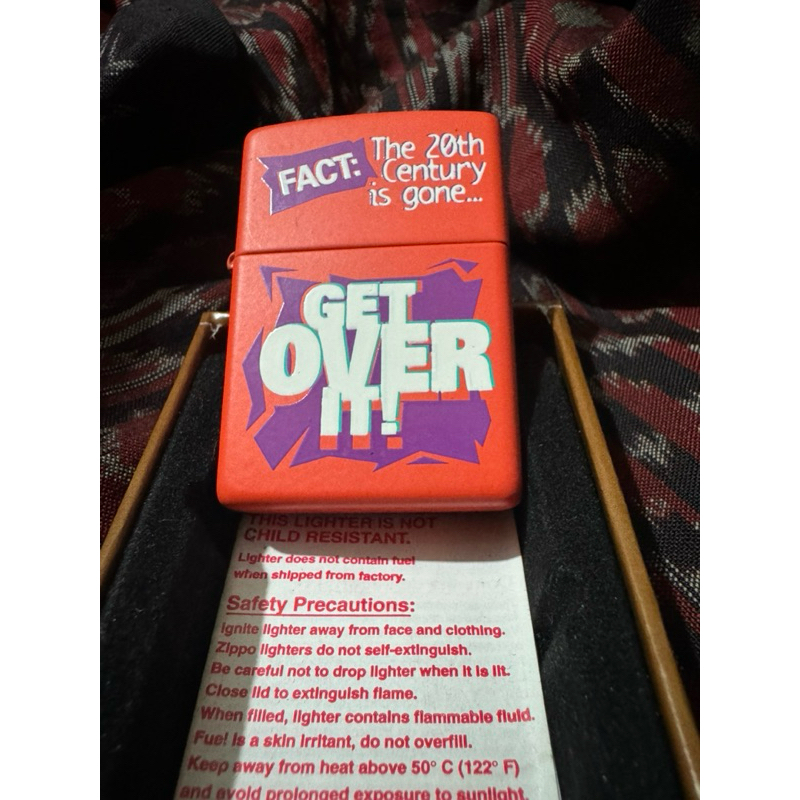 Zippo GEt Over It 20th Centuty Gone Nos 1999 NOS