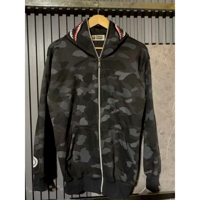 HOODIE ZIPPER BAPE CAMO BORDIR MIRROR 1:1