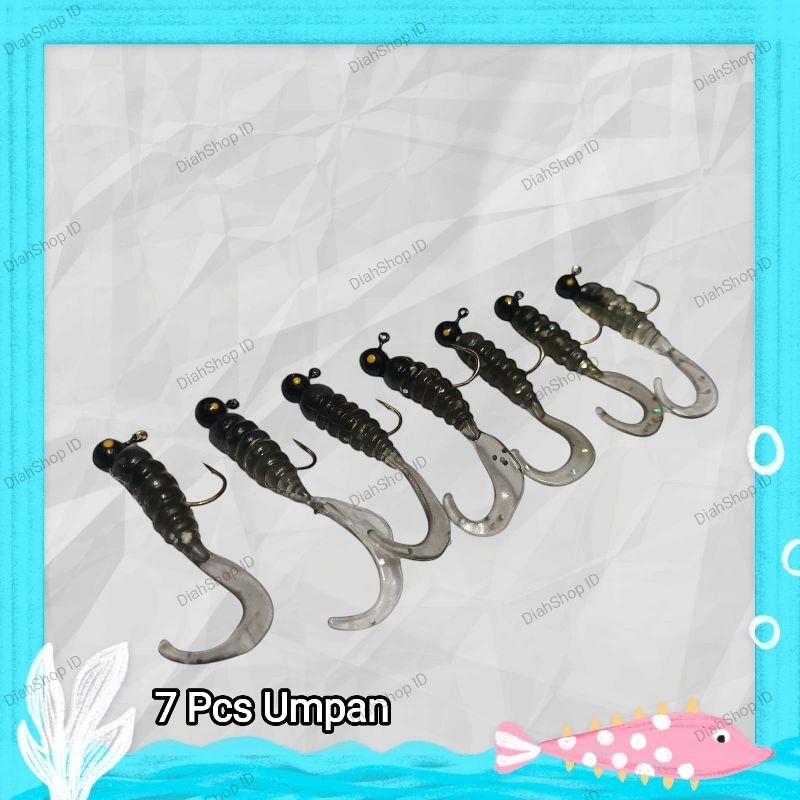 7 PCS Umpan Pancing Bentuk Belatung - HENGJIA