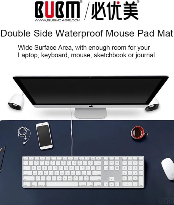 FG2 Triple W 9x45cm Leather Mousepad Game Desk Mat Keyboard Mouse Pad Wateroof BUBM