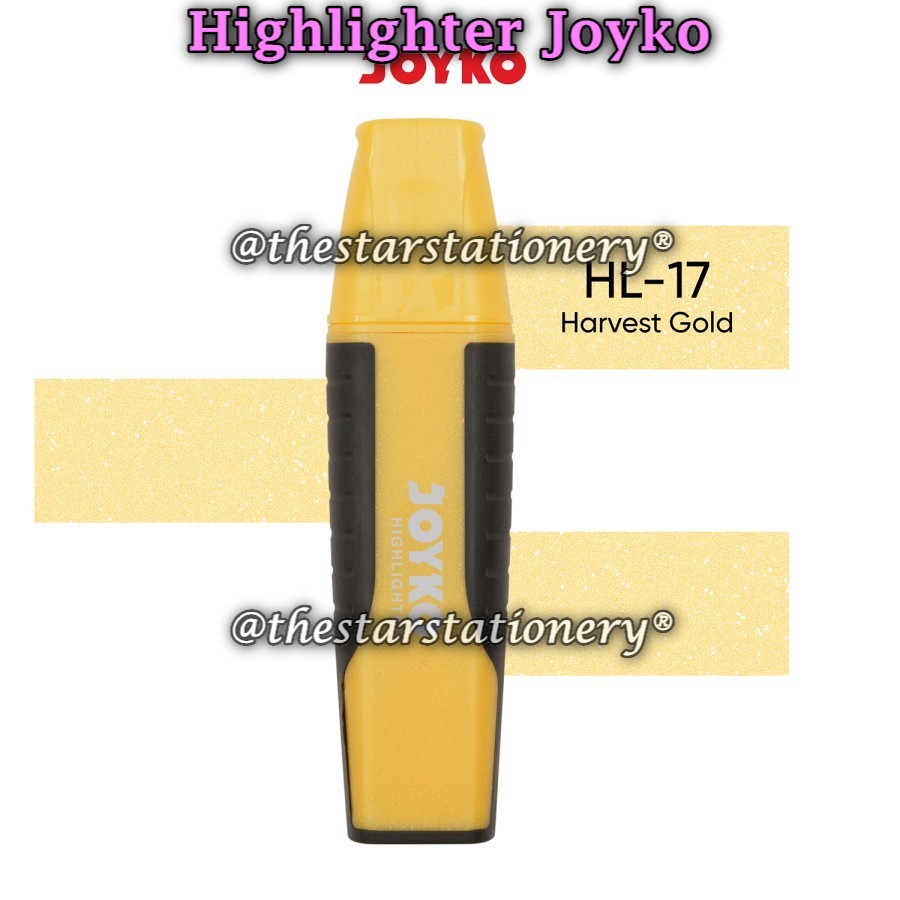 

(1 Biji) GROSIR Highlighter Joyko HL-17 Harvest Gold / Penanda Berwarna Joyko (1 Biji)