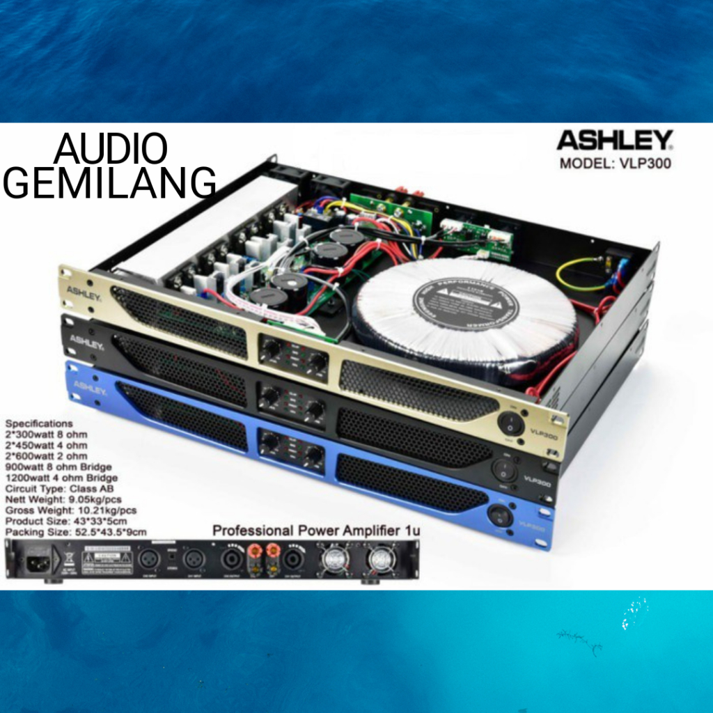 POWER AMPLIFIER ASHLEY VLP300 / VLP 300 / VLP-300 ORIGINAL