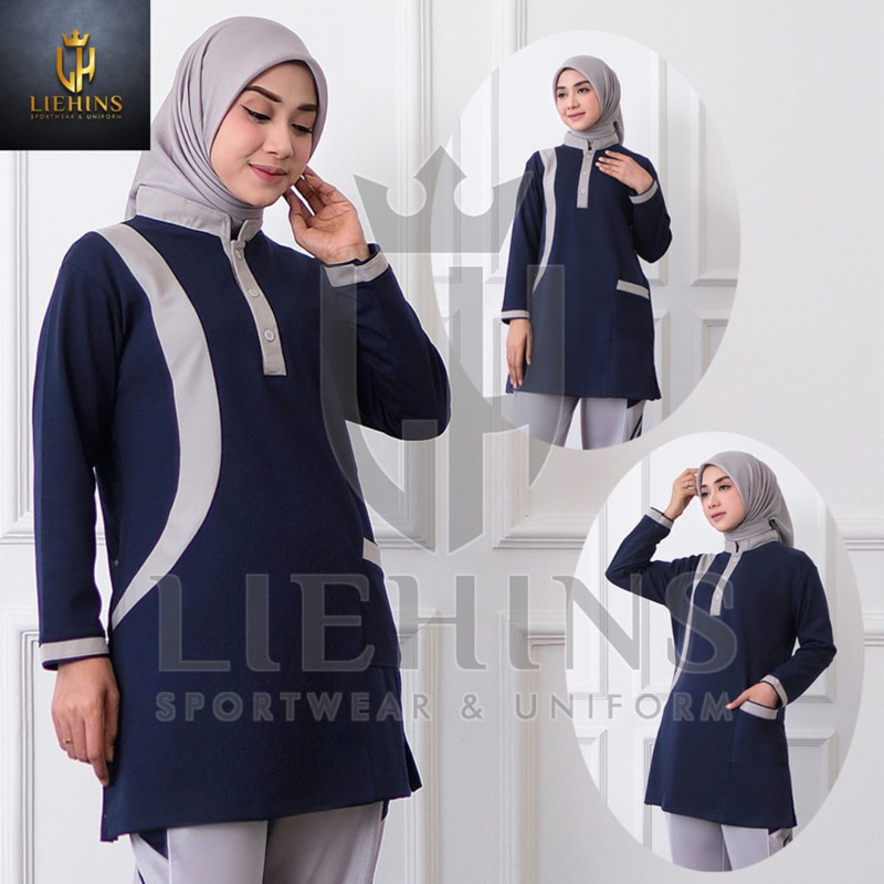 BAJU ATASAN OLAHRAGA TUNIK MUSLIMAH WANITA,ATASAN TUNIK/ATASAN OLAHRAGA TUNIK