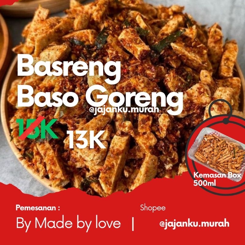 

BASRENG BASO GORENG KEMASAN BOX TWINWALL 500ML PEDAS DAUN JERUK