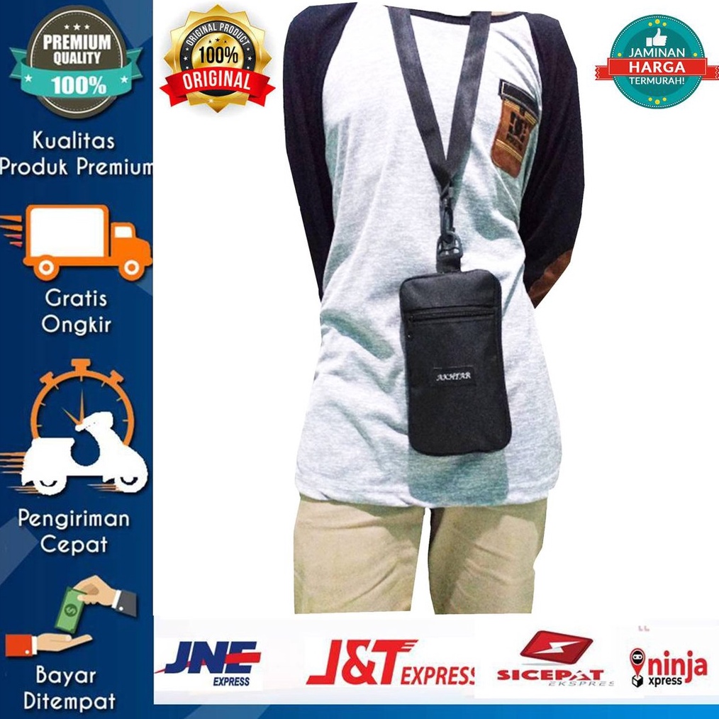 Tas hp pria wanita gantung leher tas selempang hp tas hp mini sako hangging wallet