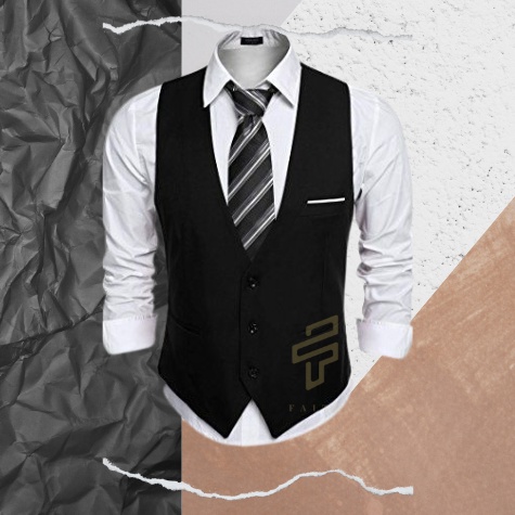 Faith  Rompi Jas Dewasa Warna Hitam Rompi Jas Pria Vest Formal Pria Rompi Dewasa