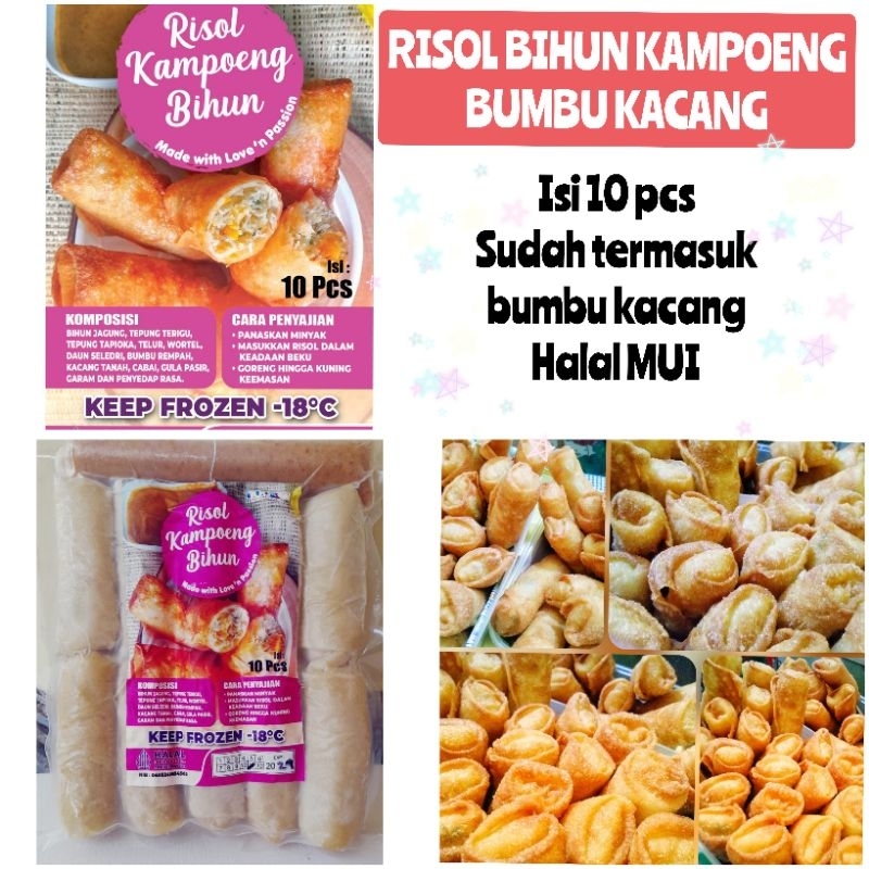 

Risol Bihun isi 10 +bumbu kacang frozen