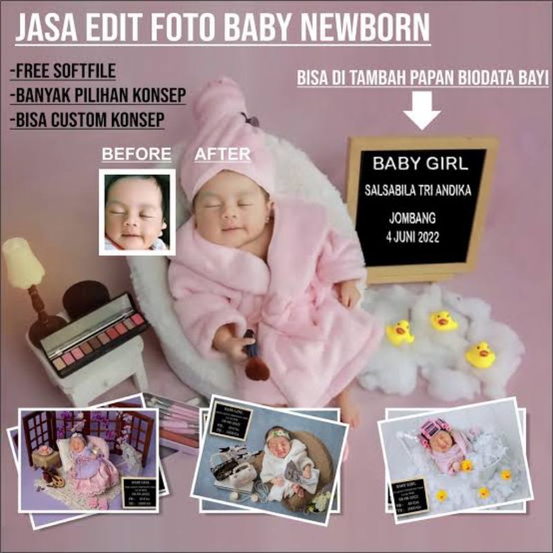 jasa editing foto bayi Newborn