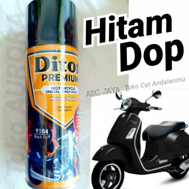 Pilok Pilox 9184 DITON Black Hitam Doff Dop Cat Mobil Sepeda Motor 4ml