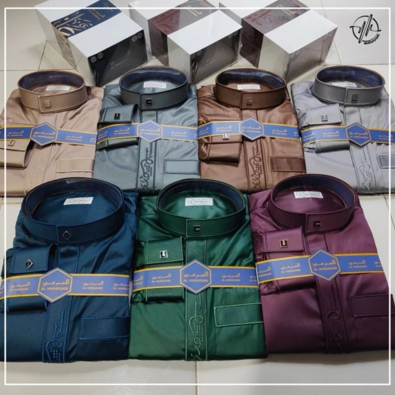 jubah gamis al haramain premium manset tangan kancing