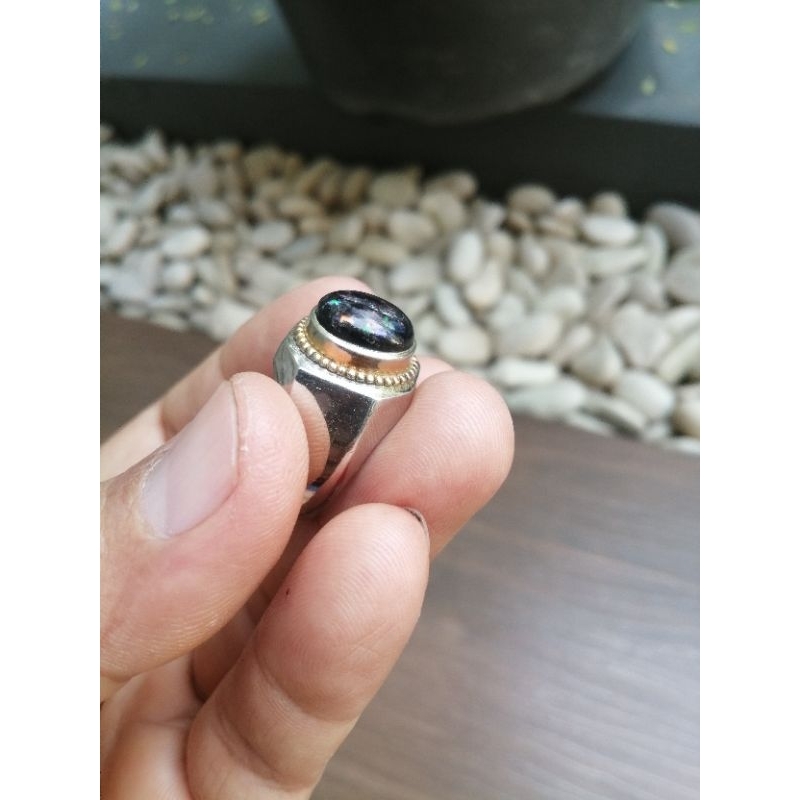 batu kalimaya black oval banten