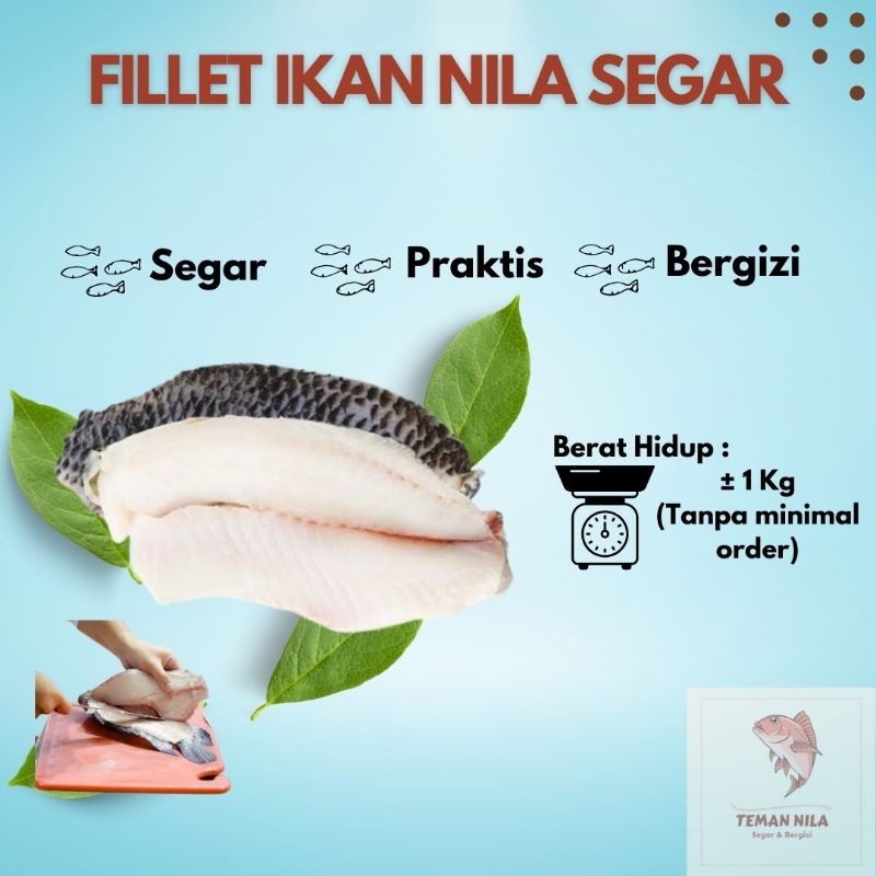 

Ikan Nila Segar Fillet / Fillet Ikan Nila Segar/ Fresh Bukan Frozen