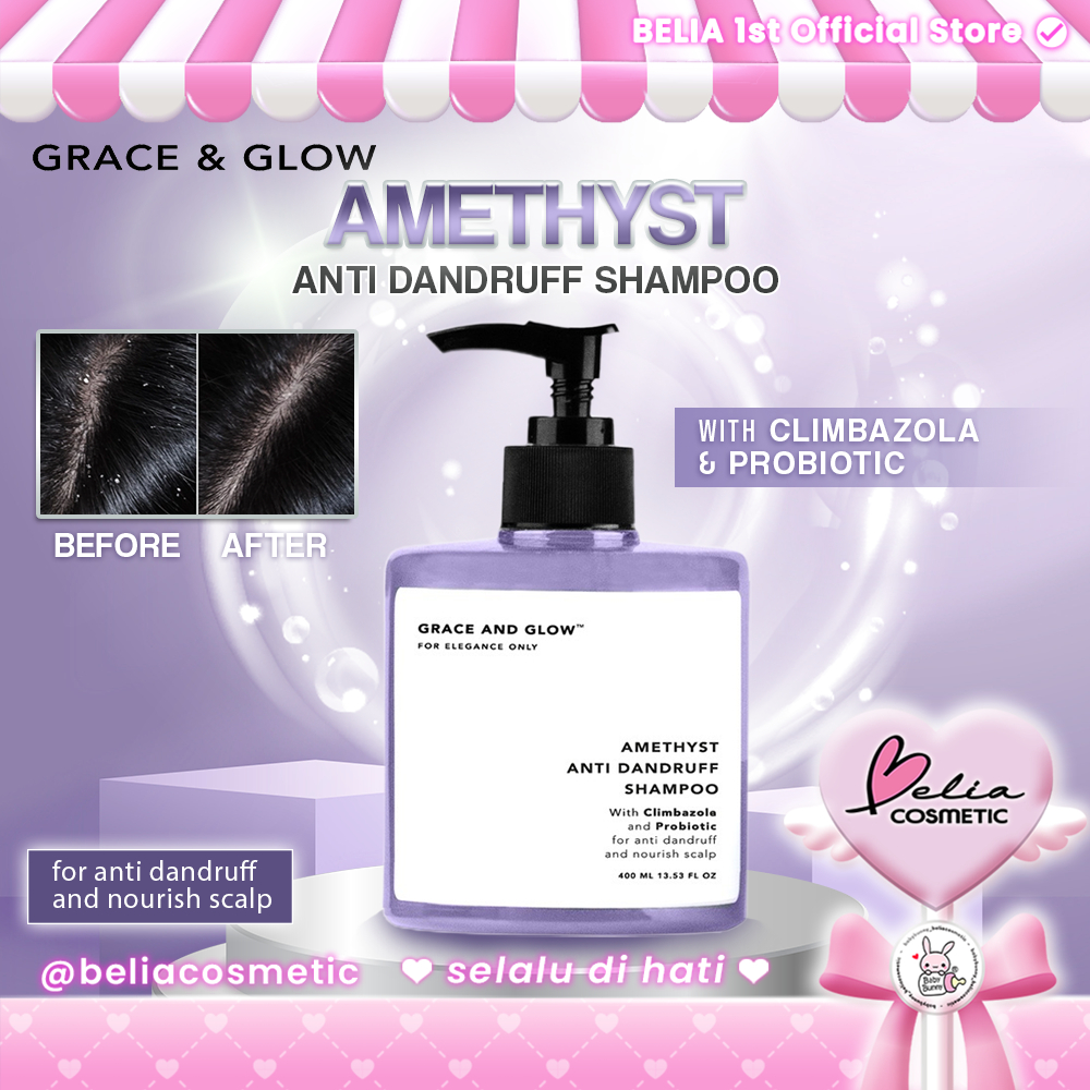 ❤ BELIA ❤ Grace and Glow Amethyst Anti Dandruff Shampoo - Shampo Anti Ketombe Sampo Rambut Anti Fung