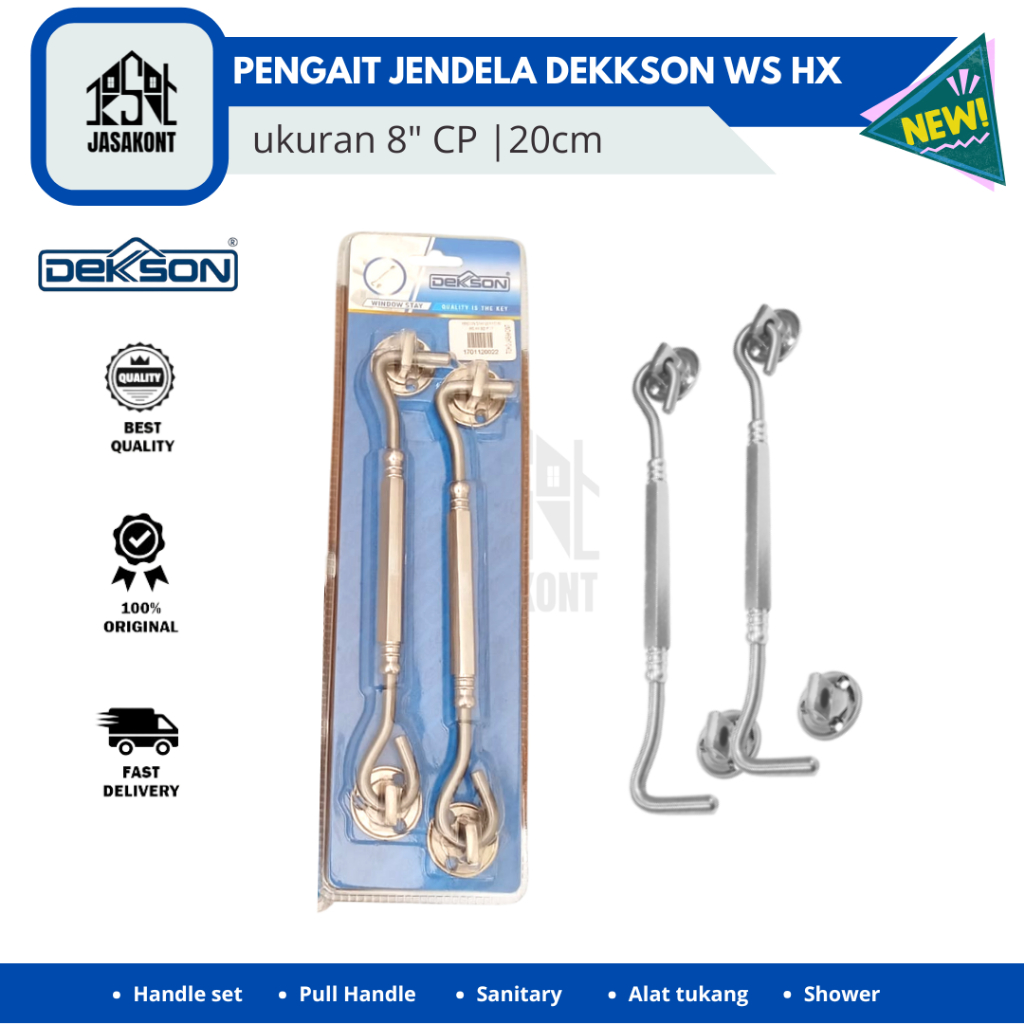 Pengait Cantolan Jendela Anti Angin Dekson 8 inc Tahan Lama dan Kuat Dekson WS HX