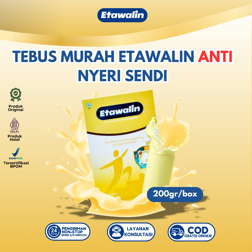 

ETAWALIN Original Susu Kambing Etawa Atasi Nyeri Sendi Dan Tulang Official 1 Box 200 Gr