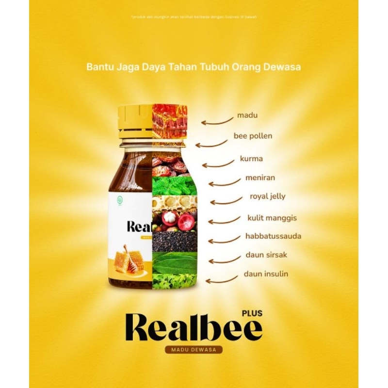 

REALBEE PLUS MADU DEWASA | MADU REALBEE PLUS SUPLEMEN KESEHATAN | REALBEE PLUS ORIGINAL 300g BPOM HALAL