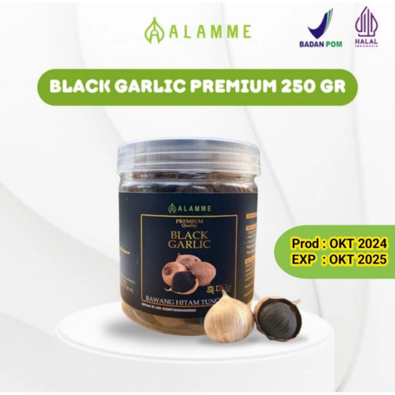 

Alamme Black Garlic Bawang Hitam Tunggal Lanang Jumbo Premium 250gr - HALAL 100%