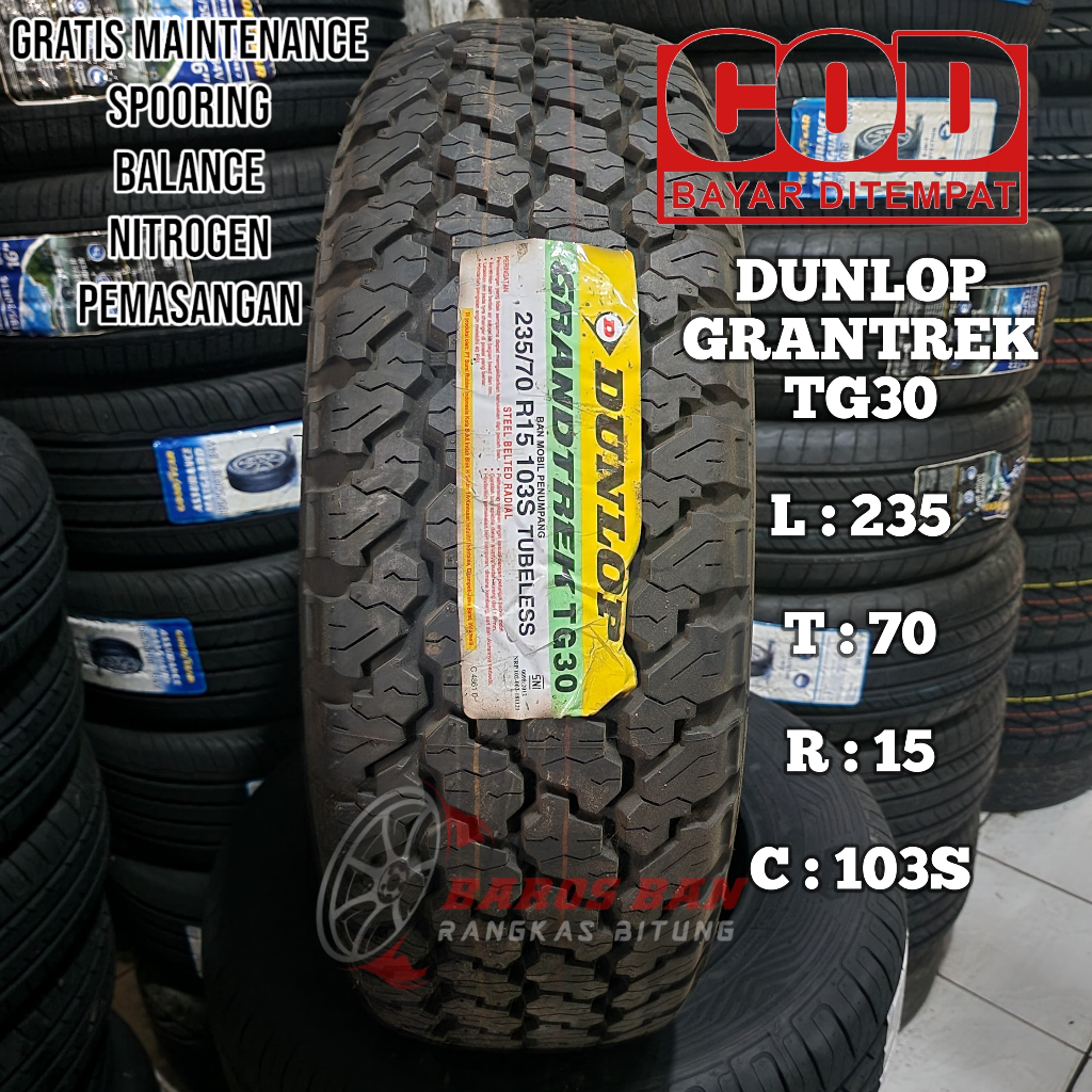 Ban murah dunlop grandtrek 235 70 R15 tubles ban mobil terios rush innova ring 15