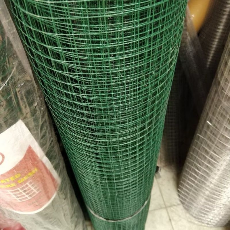￼Ram Kawat Loket Lapis PVC Hijau Kotak 3/4 Per Meter Lebar 90 cm