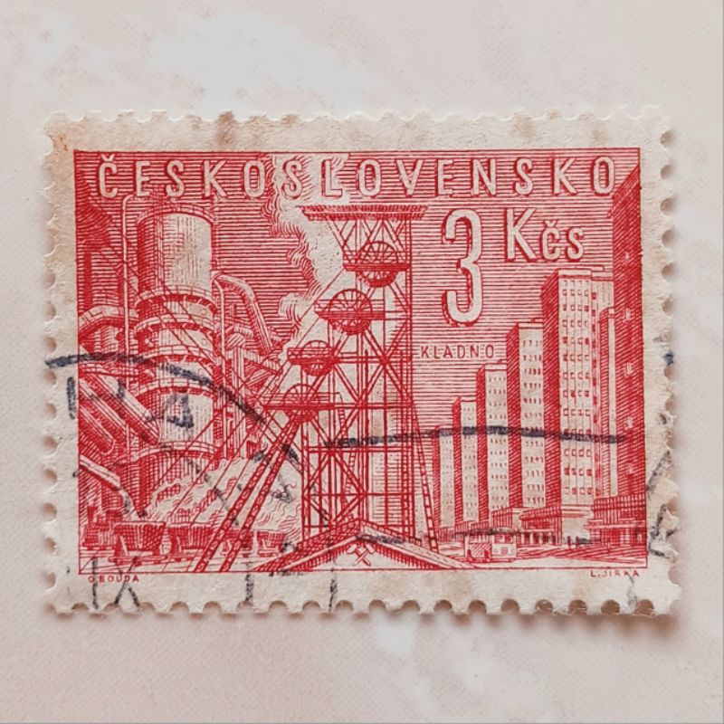

(AA) Perangko Cekoslowakia 1961 400 years of the city of Kladno 3 koruna Used