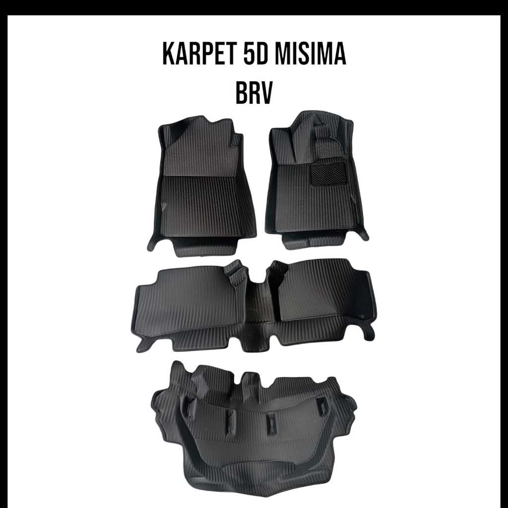Karpet Mobil 5D 3 baris Honda BRV karpet alas kaki Car mart Karpet Alas Mobil 5d premium carbon