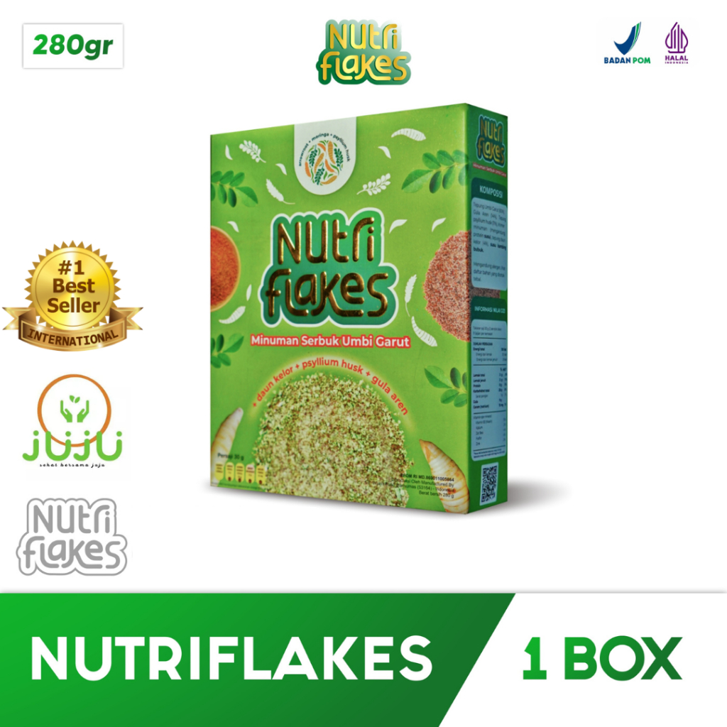 

Nutriflakes Minuman Sereal Serbuk Umbi Garut Atasi Permasalahan Pencernaan 280g