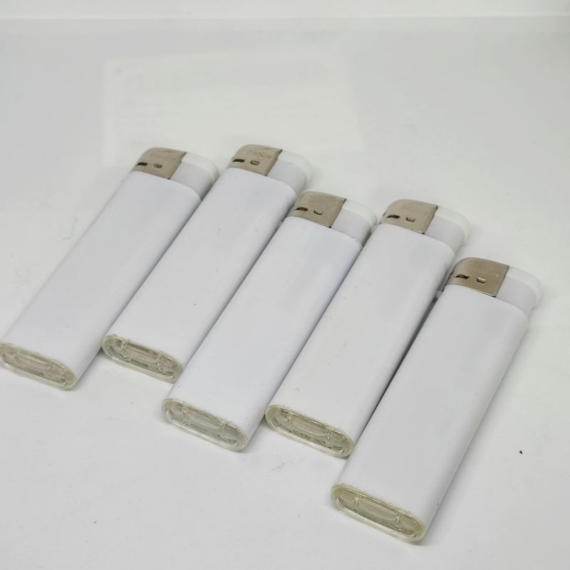 Korek Api Gas Magnet Polos Neolite Putih Hitam - 5pcs