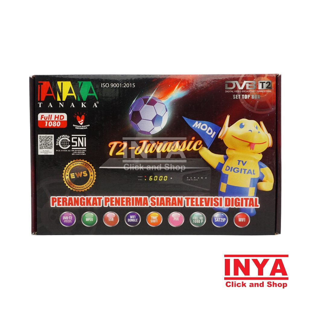 Set Top Box DVB TV Digital Tanaka T2 Jurassic - Receiver