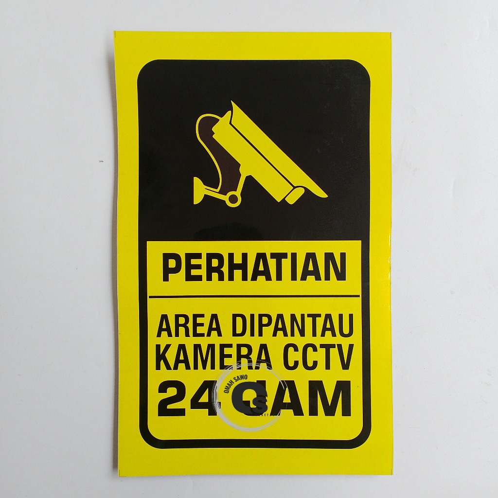 

Stiker Perhatian Area Dipantau CCTV 24 Jam - Stiker Vinyl