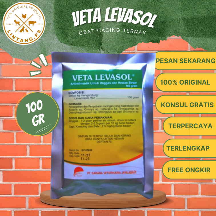 Veta Levasol Ternak Grosir - Obat Cacing Ternak - Obat Cacing Unggas