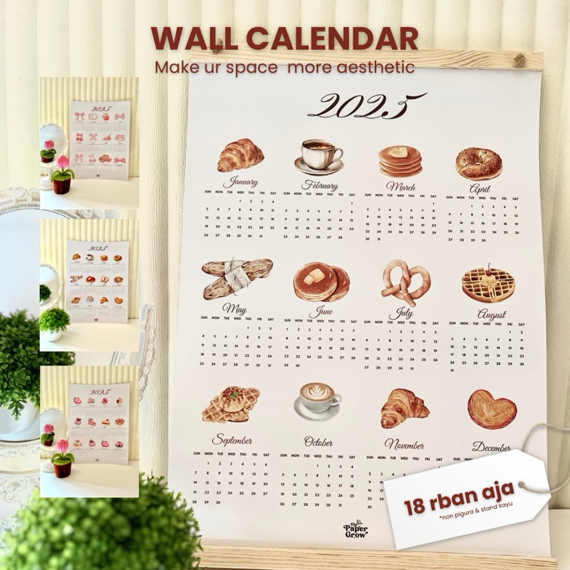 

✦PAPERGROW✦ Wall Calendar 2025 • Wall Decor