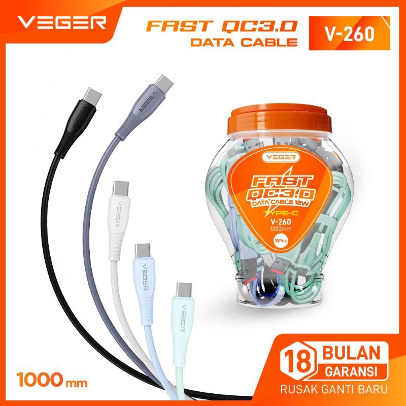 GROSIR VEGER KABEL DATA V250 micro v260 type-c v270 Lightning