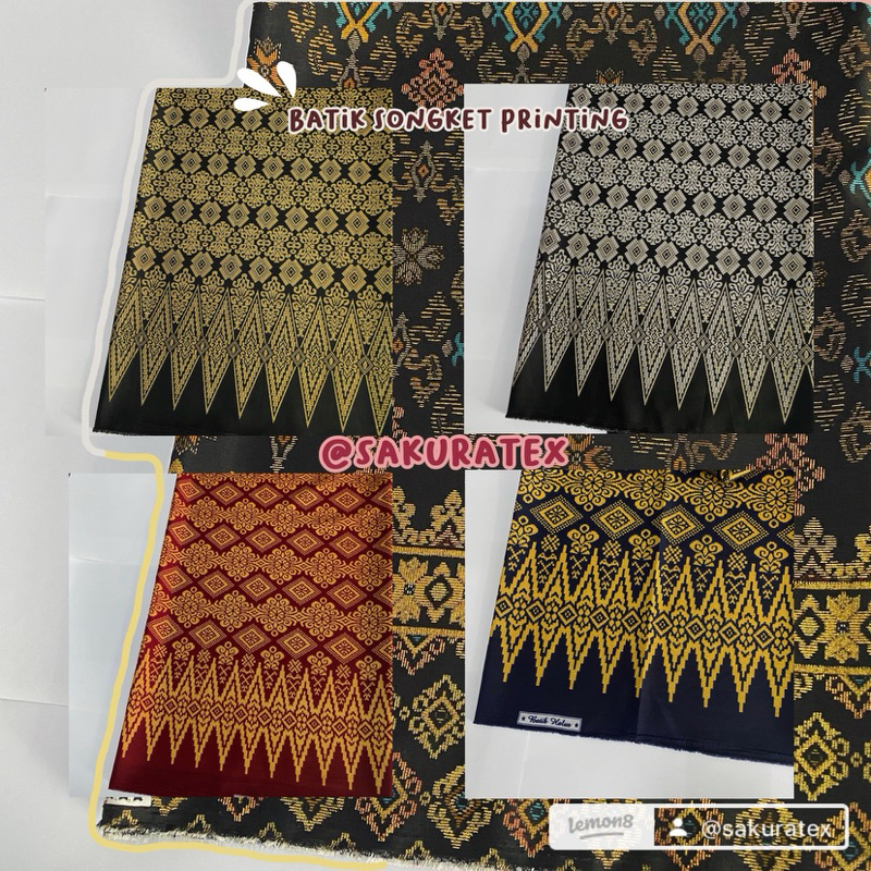 BAHAN BATIK SONGKET METERAN | BAHAN SONGKET | BAHAN BATIK METERAN | KAIN SONGKET