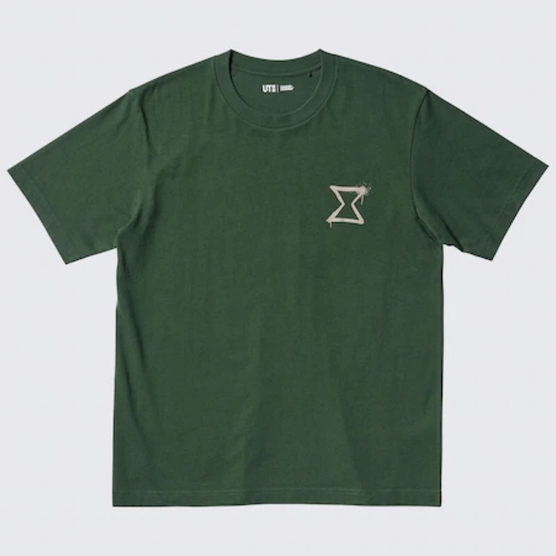 UNIQLO Men UT T-Shirt Kaos Pria Grafis League Of Legends Lengan Pendek Dark Green