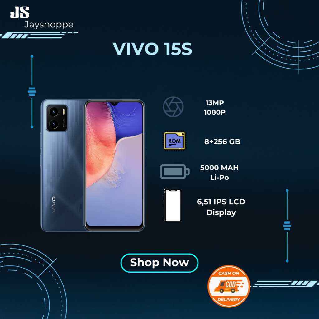 VIVO Y15S RAM 8/256GB FULLSET GARANSI 12 BULAN